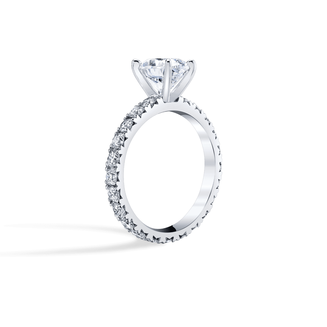 Scalloped Eternity Engagement Ring