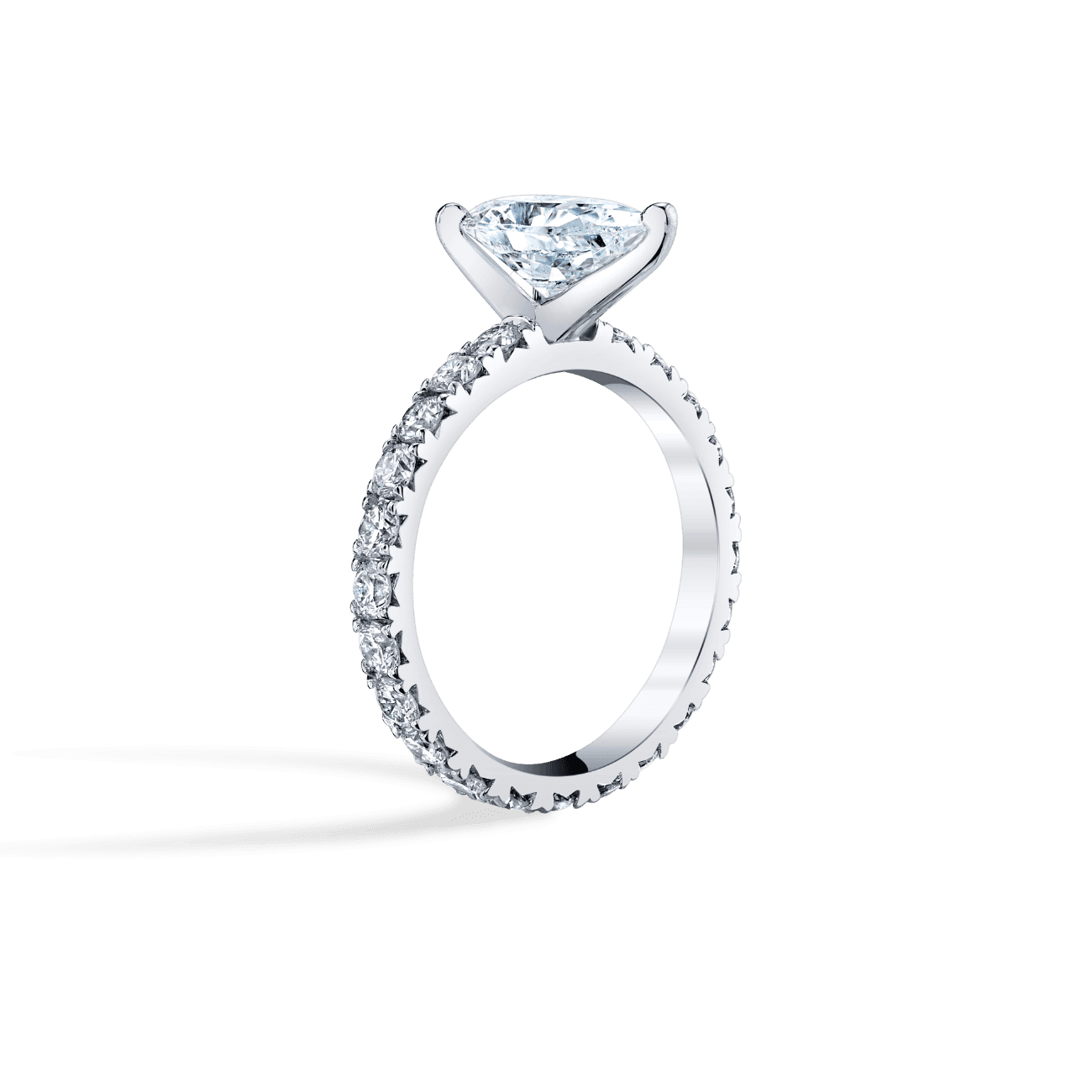 Scalloped Eternity Engagement Ring