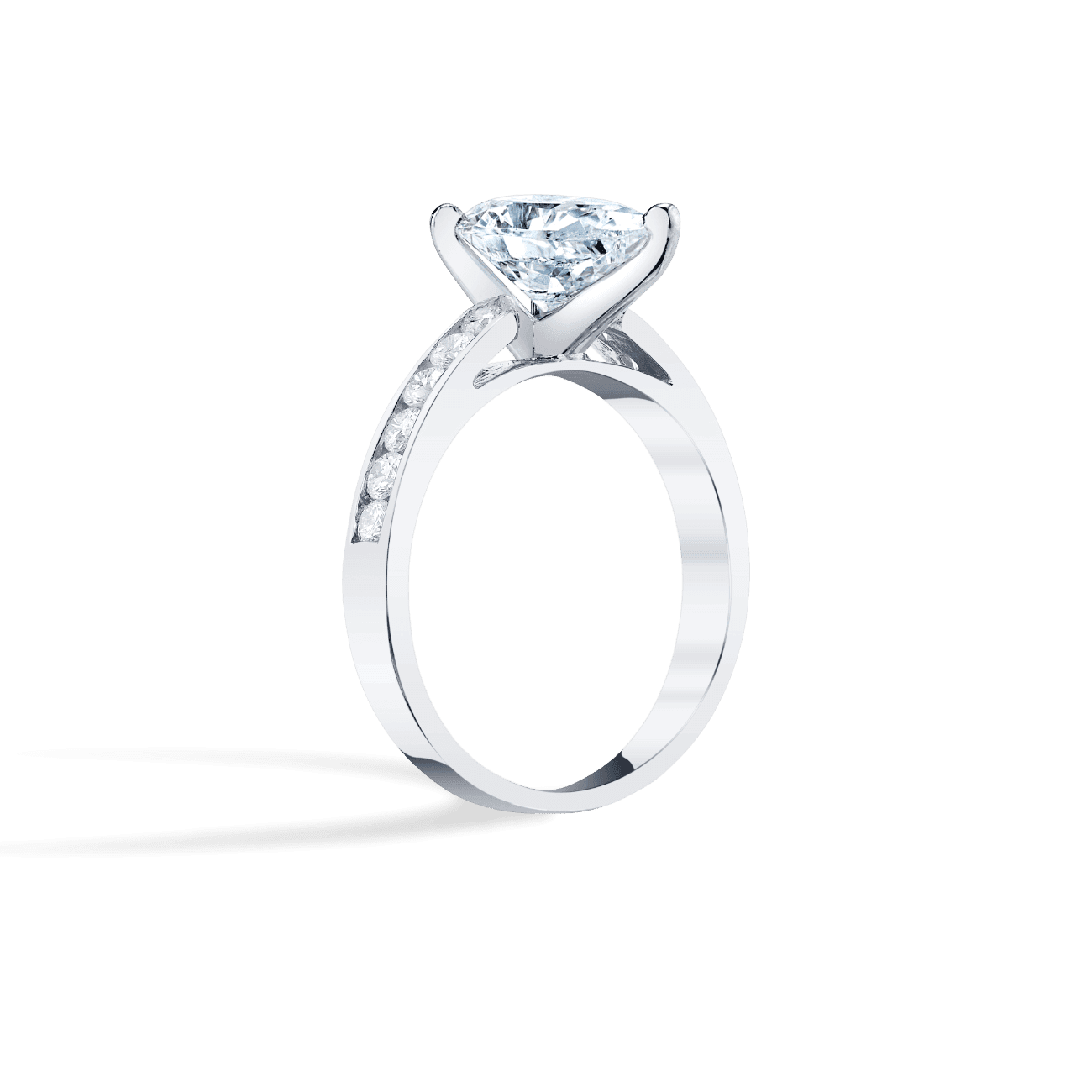 Channel Set Engagement Ring