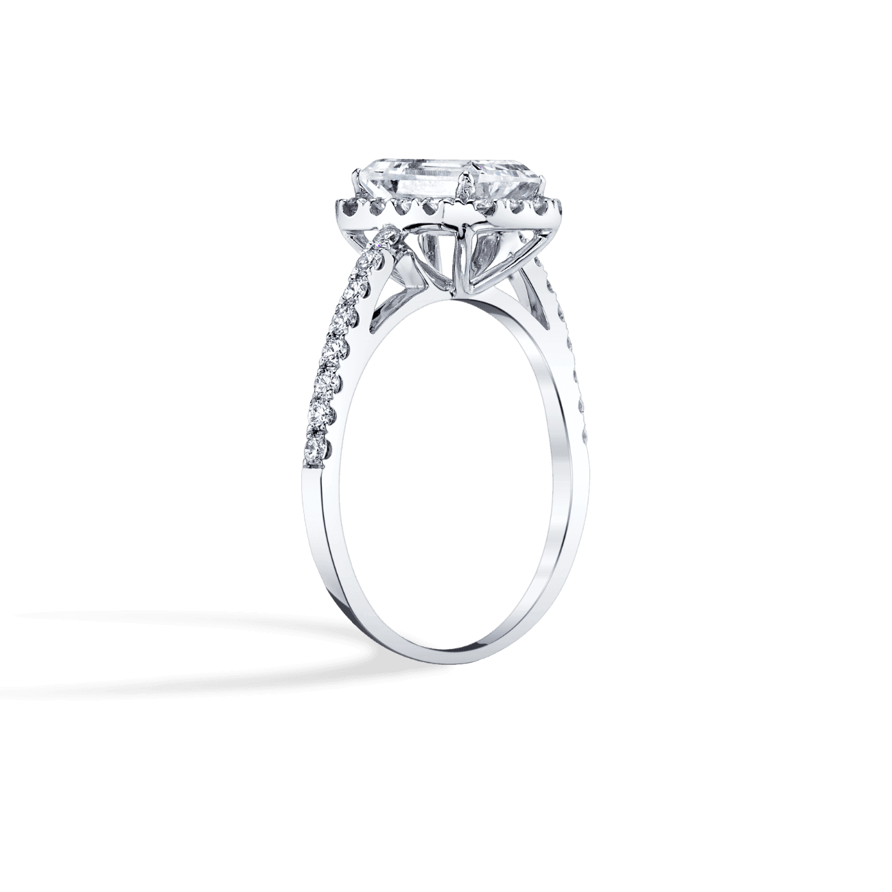 Petite Halo Engagement Ring