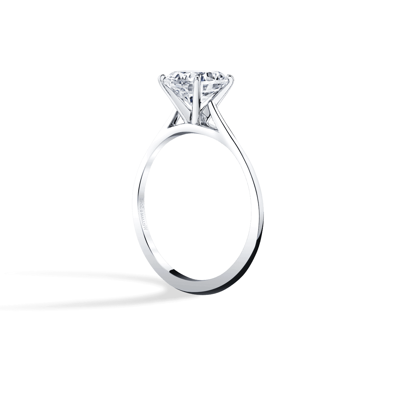 Oval Shape Whisper Solitaire Engagement Ring in 14K White Gold