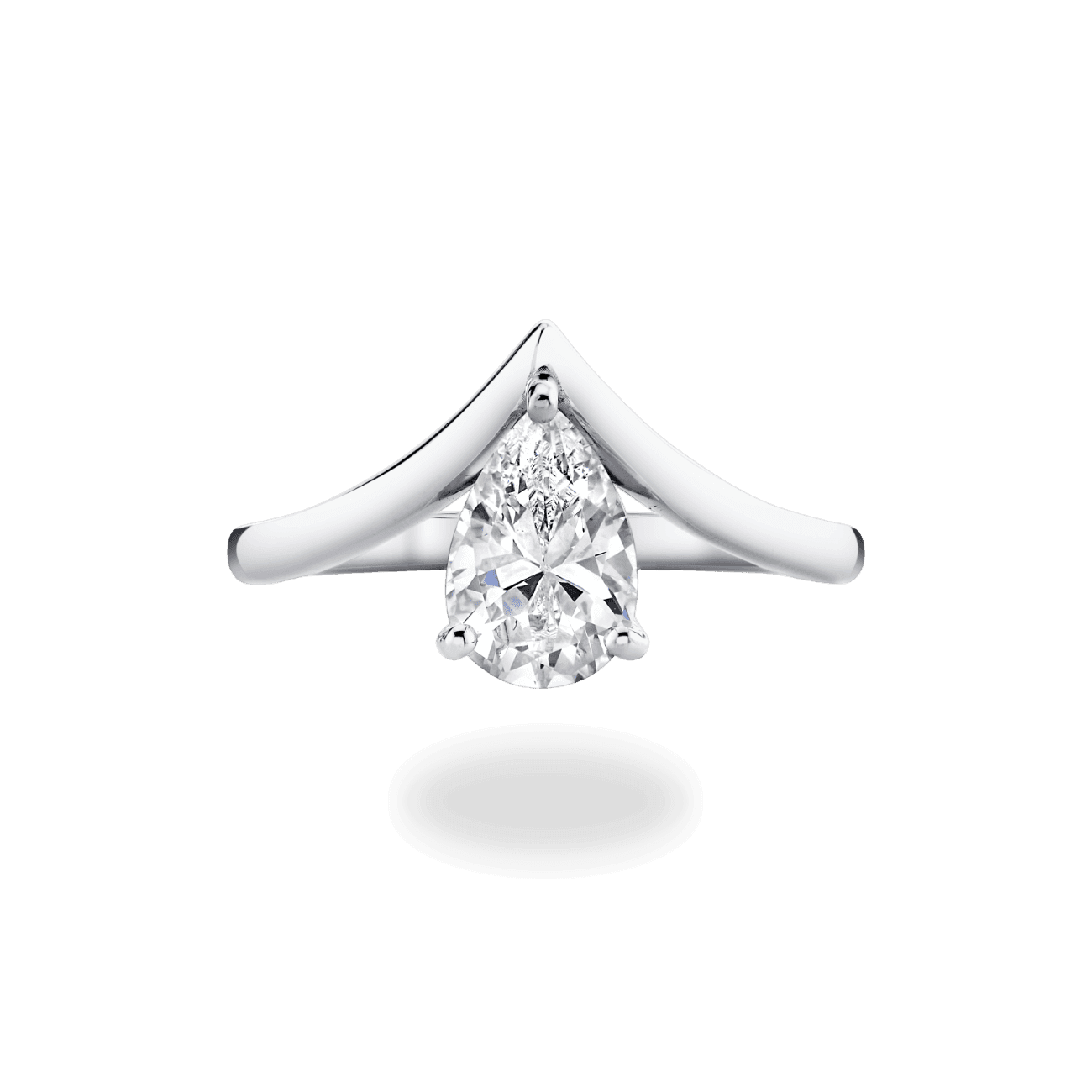 Oval Shape Ava in Platinum, with Natural Accent Diamonds