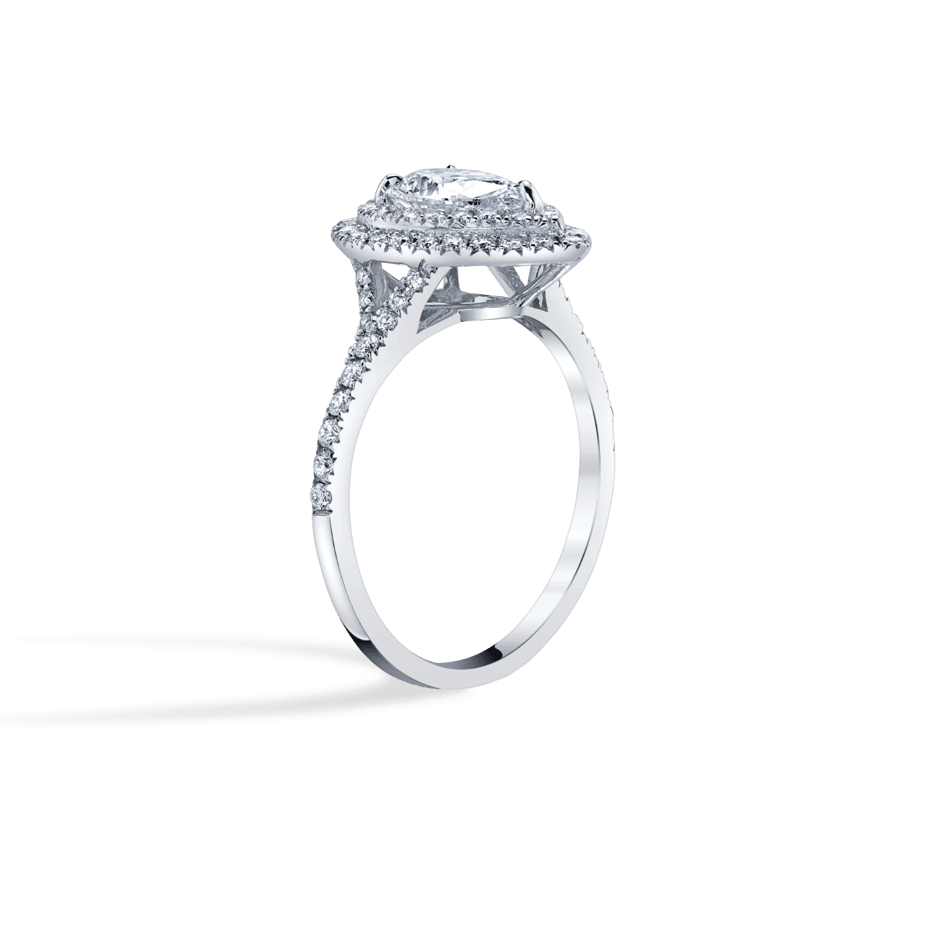 Double Halo Engagement Ring