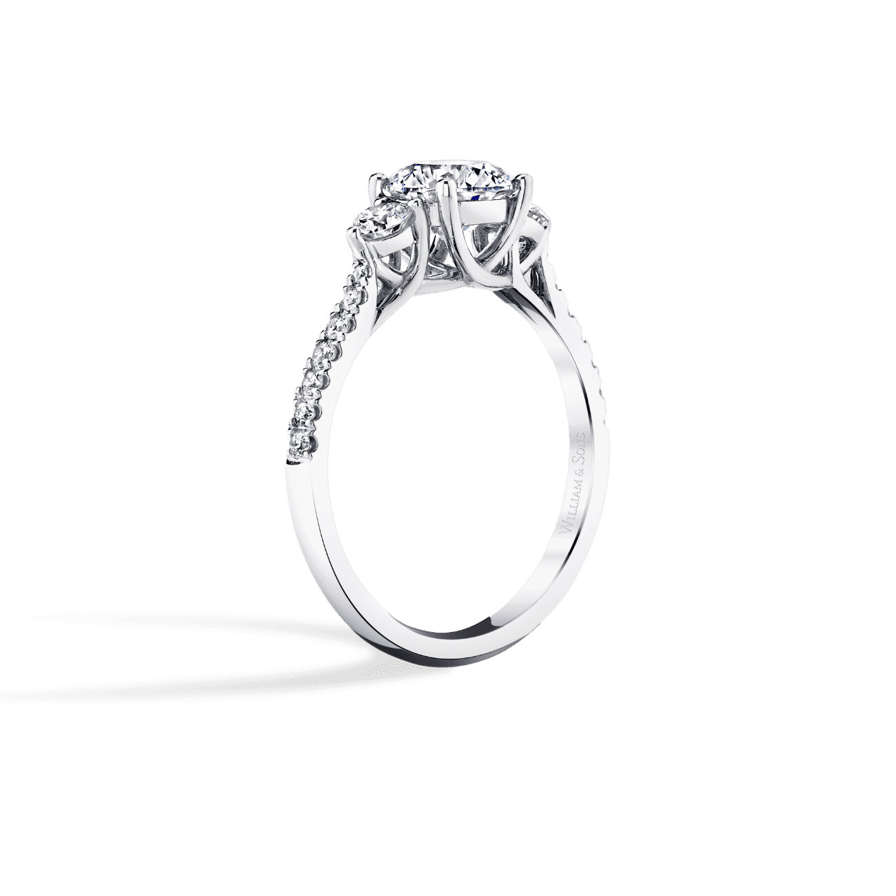 Trelis Three Stone Engagement Ring