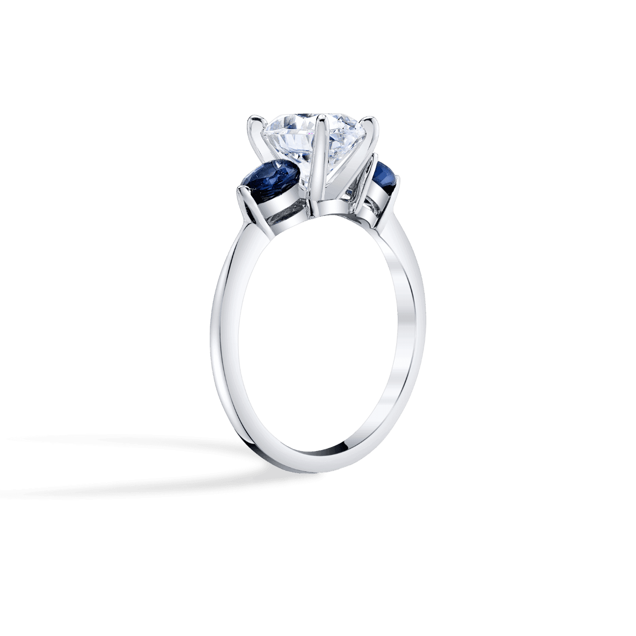 Three Stone Sapphire Engagement Ring