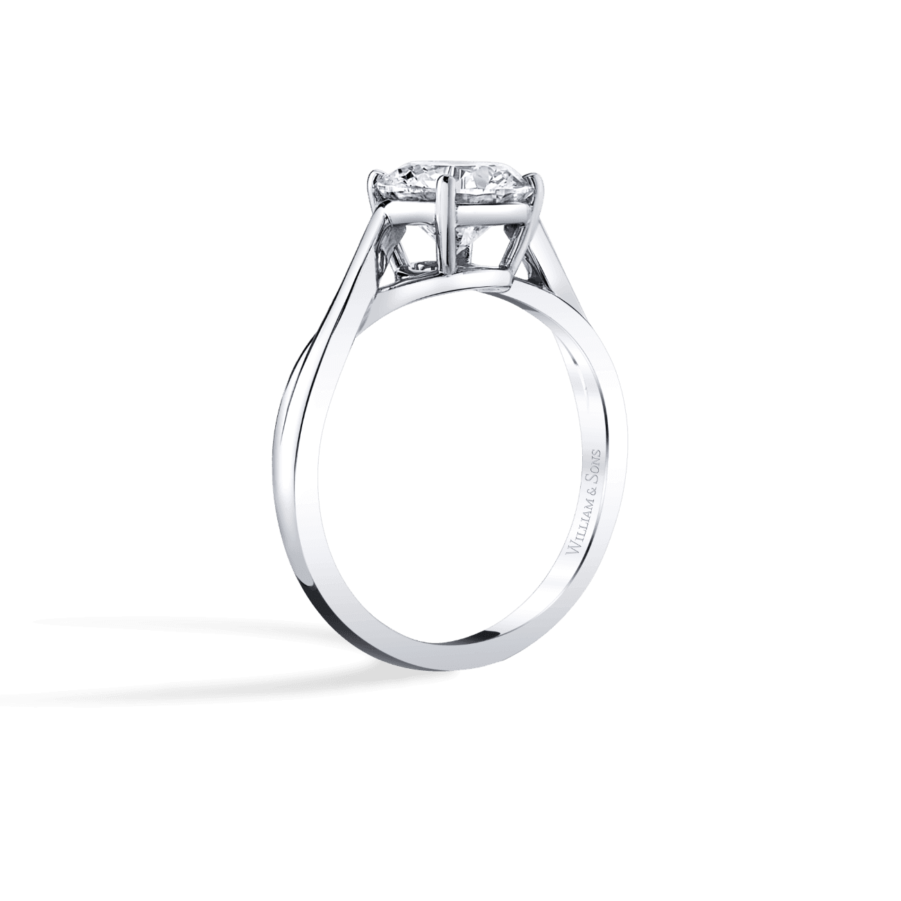 Twisted Vine Solitaire Engagement Ring