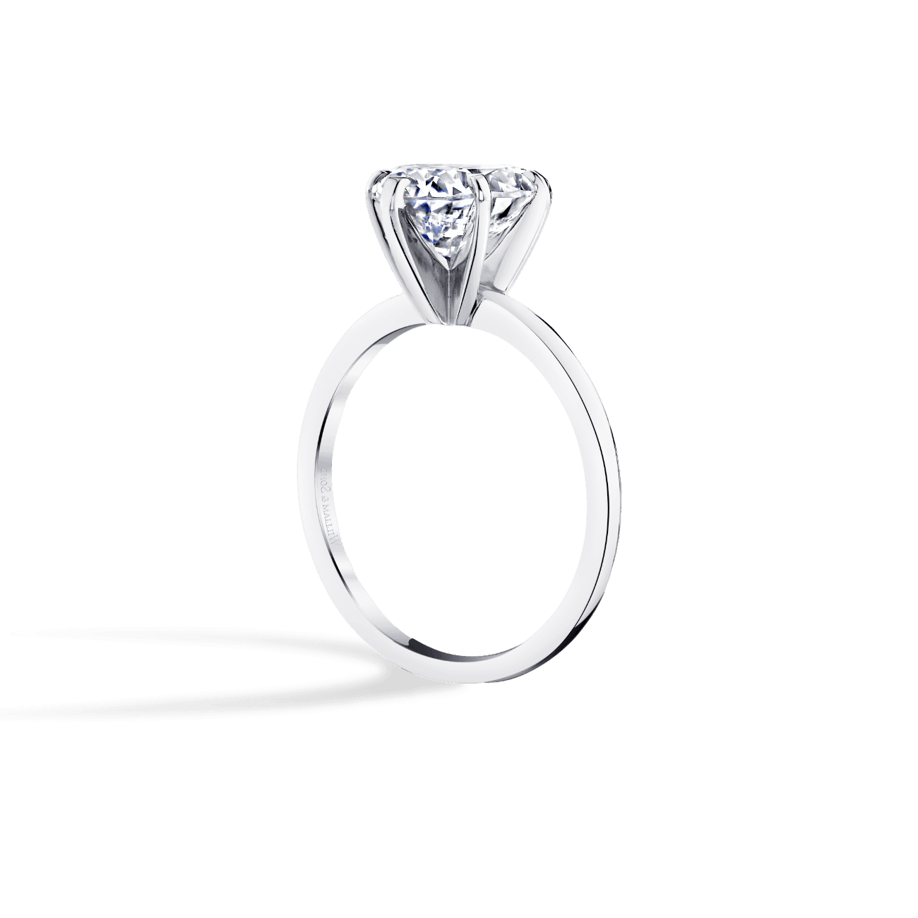 Oval Shape Six Prong Solitaire Engagement Ring in Platinum
